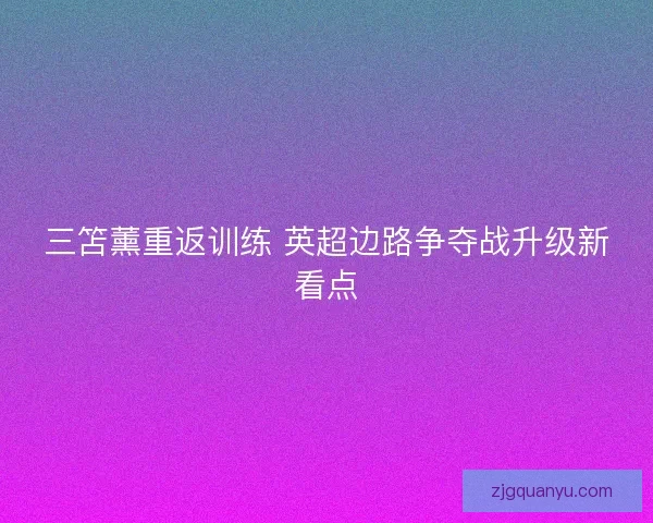 三笘薰重返训练 英超边路争夺战升级新看点